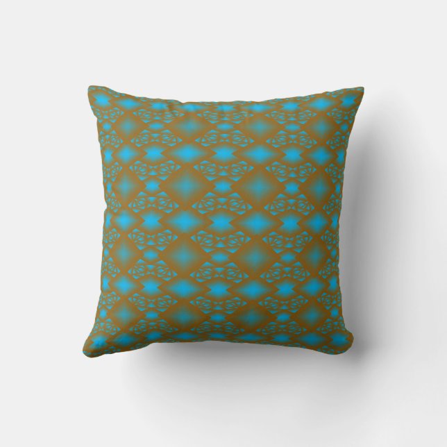 Earth And Sky Ombre Geometric Abstract Art Throw Pillow (Back)