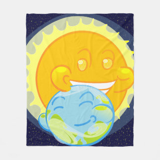 Earth and Solar Companion Fleece Blanket