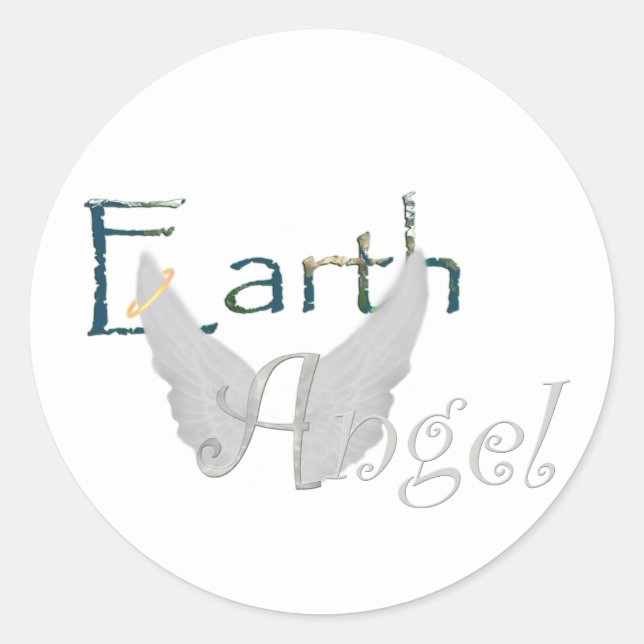 Earth Angel Classic Round Sticker (Front)