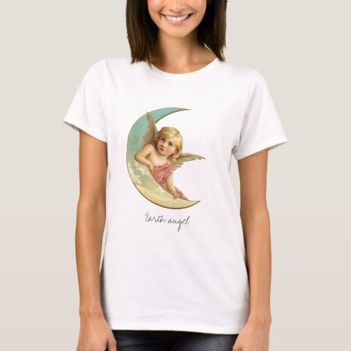 Earth Angel Moon Girl Vintage Victorian T_Shirt
