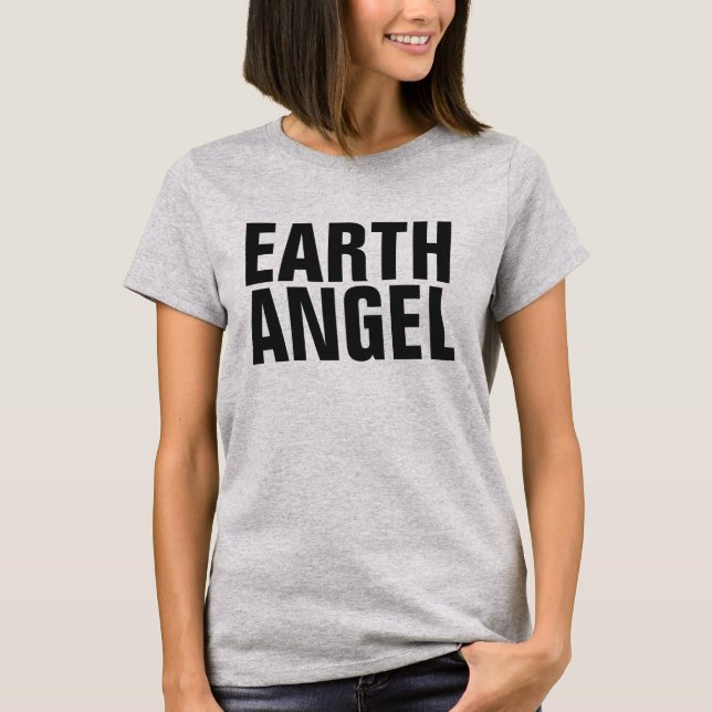 EARTH ANGEL (Wings On back) T-Shirts (Front)