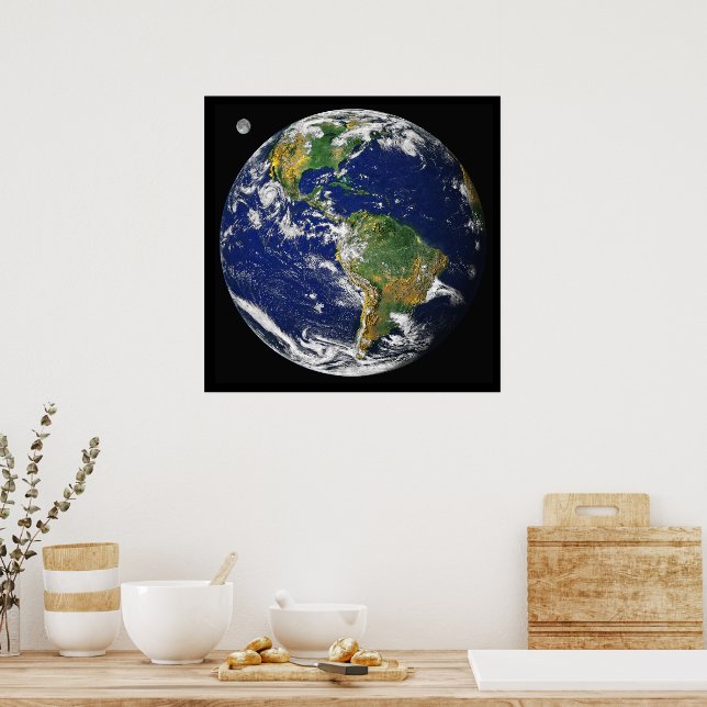 Earth, As Seen From Space, As Of April, 2000 Poster | Zazzle