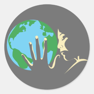 Earth at Heart Classic Round Sticker