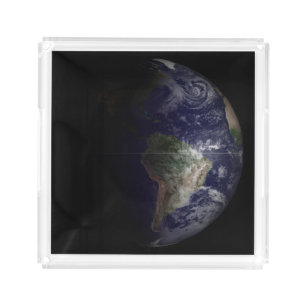 Earth At Its Equinox. Acrylic Tray