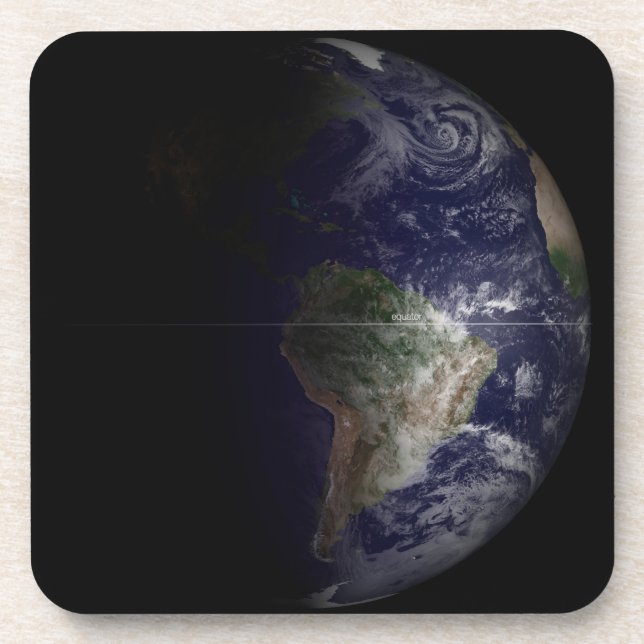 Earth At Its Equinox. Beverage Coaster (Front)