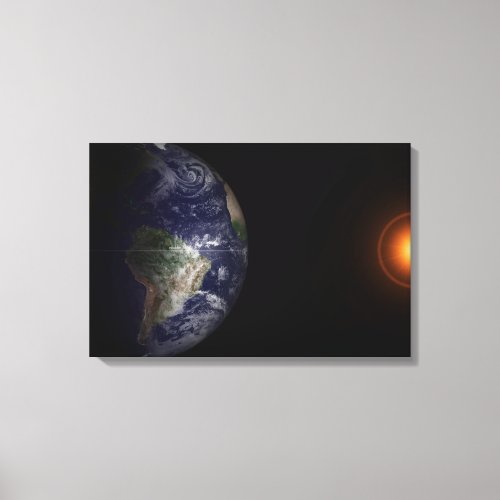 Earth At Its Equinox Canvas Print