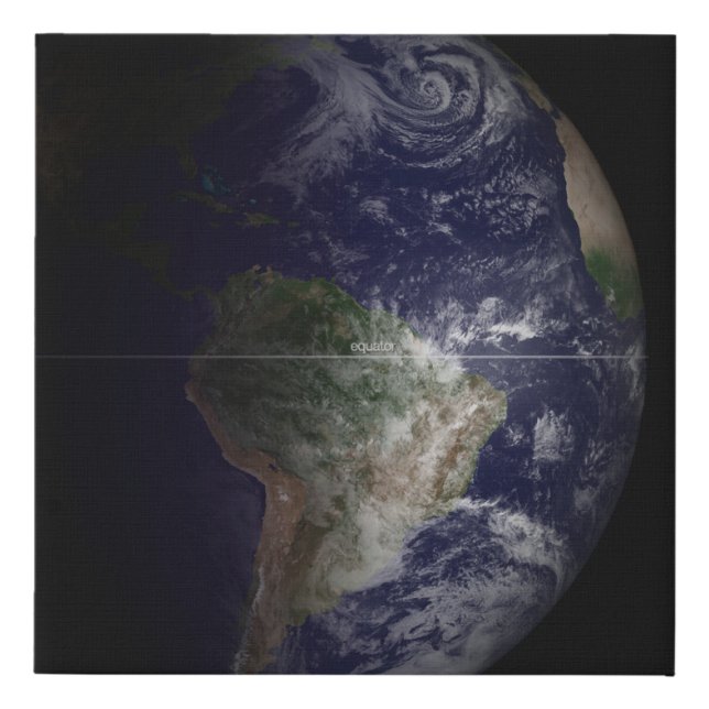 Earth At Its Equinox. Faux Canvas Print (Front)