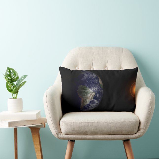 Earth At Its Equinox. Lumbar Pillow (Chair)