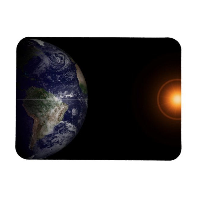 Earth At Its Equinox. Magnet (Horizontal)