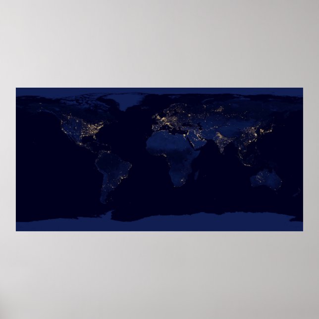 Earth at Night Poster (Front)