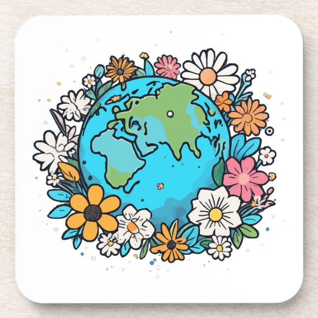 Earth Beauty Beverage Coaster (Front)