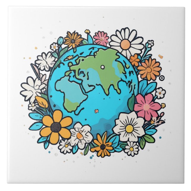 Earth Beauty Ceramic Tile (Front)