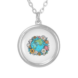 Earth Beauty Silver Plated Necklace