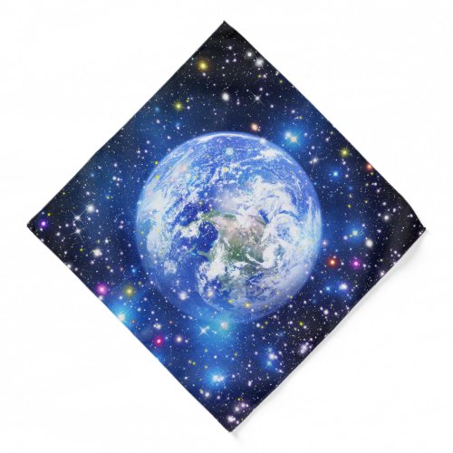 earth black blue star starry space universe bandana