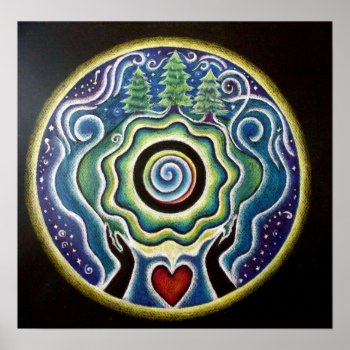 Earth Blessing Mandala Poster by arteeclectica at Zazzle
