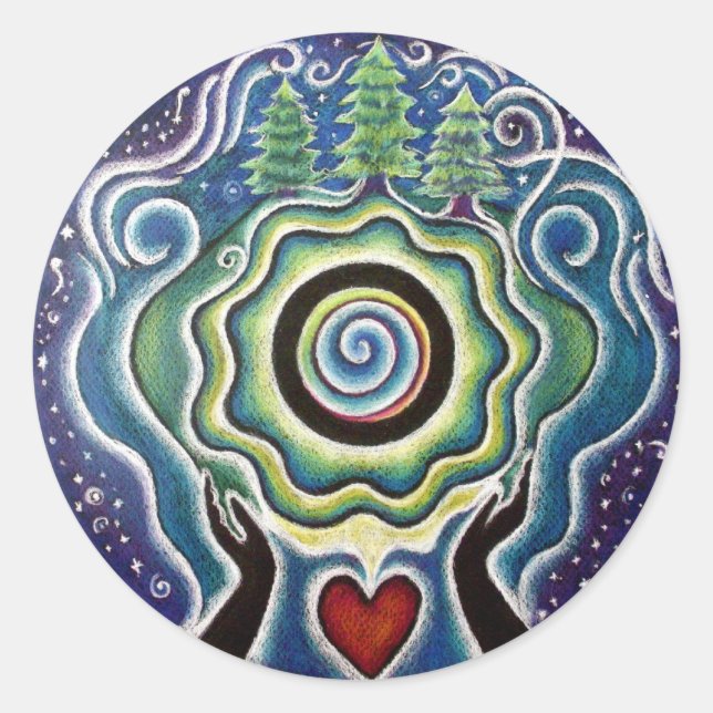 Earth Blessings Mandala  Sticker (Front)