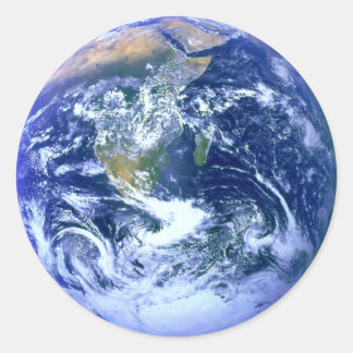 Earth Blue Marble Classic Round Sticker