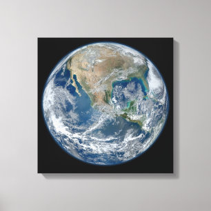 Earth blue marble Wrapped Canvas Print