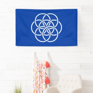 earth blue planet flag terra human kind symbol banner