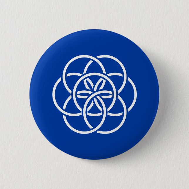 earth blue planet flag terra human kind symbol button (Front)