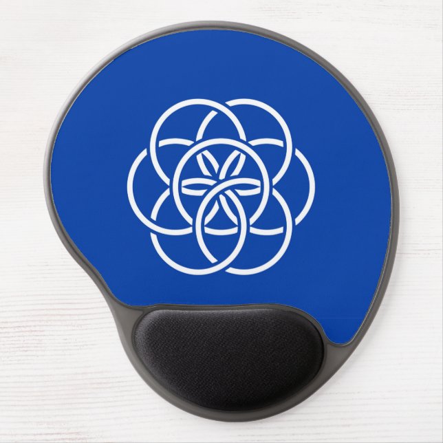 earth blue planet flag terra human kind symbol gel mouse pad (Front)