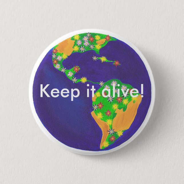 Earth bouquet - Keep it alive Earth Day buttons (Front)