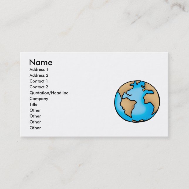 Earth Business Card (Front)
