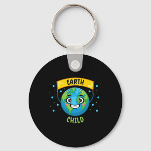 Earth Child Save Planet Teacher Science Climate Ch Keychain