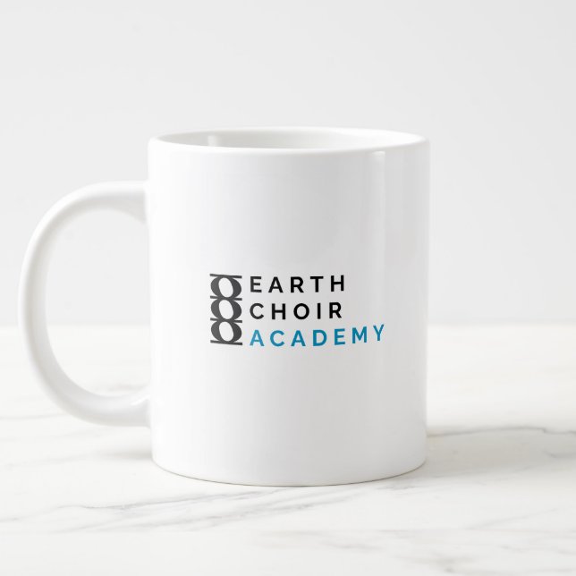 Earth Choir Academy Logo Jumbo Pint Giant Coffee Mug (Left)
