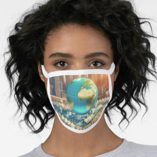 Earth City Square Face Mask