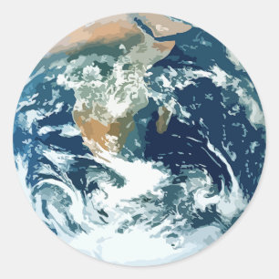 Earth Classic Round Sticker