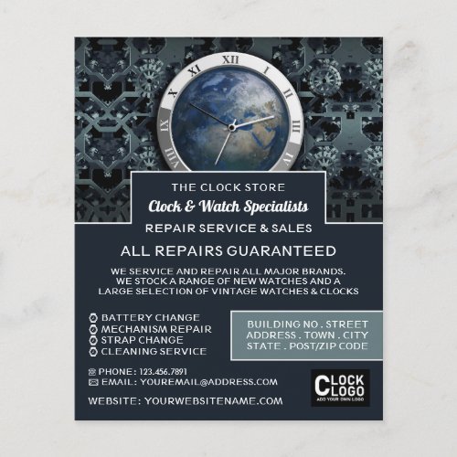 Earth Clock Horologist Advertising Flyer