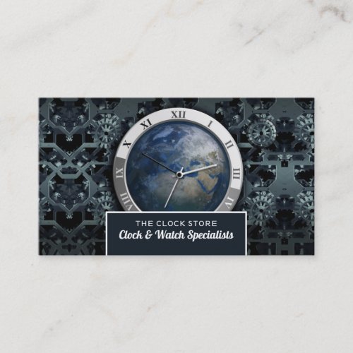 Earth Clock Horologist Business Card