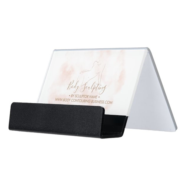 Earth Color Body sculpting contouring spa Desk Business Card Holder