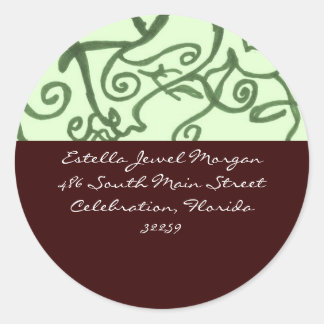 Earth Colors Classic Round Sticker