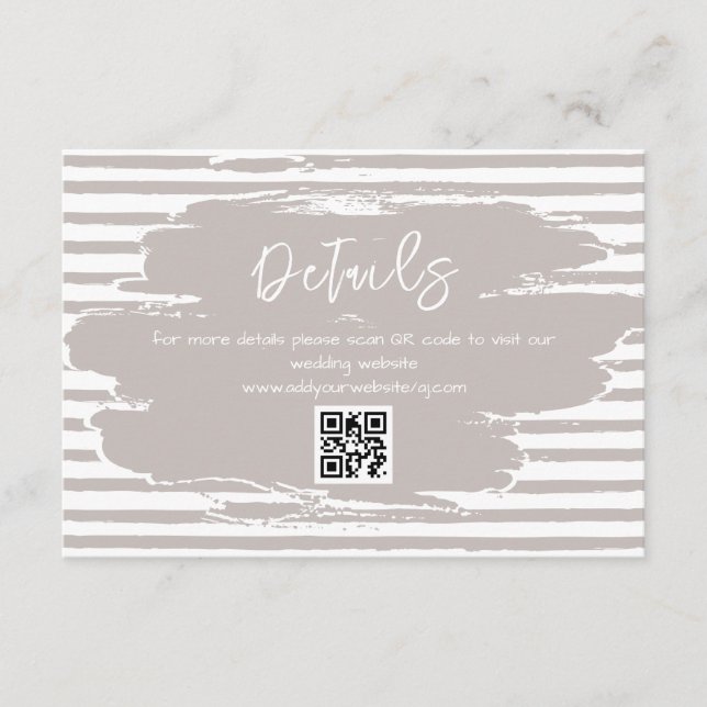 Earth Colors Wedding Details Enclosure Card (Front)