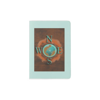 Earth Compass Passport Cover