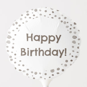Earth Confetti Watercolor Dots Birthday Balloon