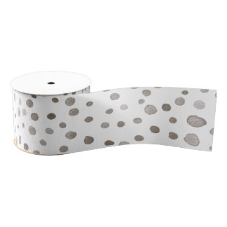 Earth Confetti Watercolor Dots Ribbon