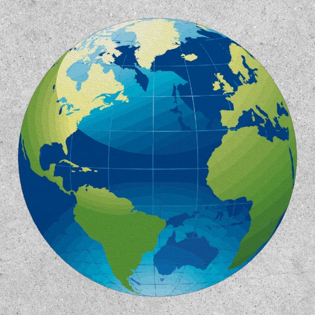 Earth continent globe patch (Front)
