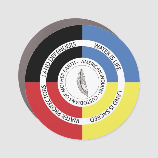 Earth Custodian Car Magnet (Round) (Front)