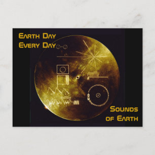 Earth Day 2012 - Sounds of Earth gold record Postcard