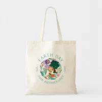 Earth Day 2020 50th Anniversary Cute Lion & Nature Tote Bag