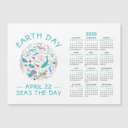 Earth Day 2020 April 22 Seas the Day Cute Calendar