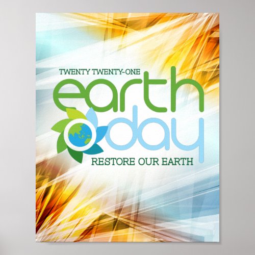 Earth Day 2021 _ Restore Our Earth Button Poster
