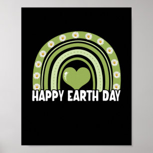 Floral Blooms Protect & Save Our Beautiful Earth Poster