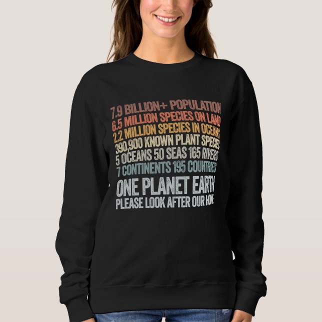 Earth Day 2023 One Planet Earth Look After It Envi Sweatshirt (Front)
