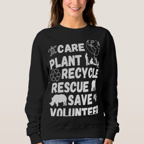 Earth Day 2023 Save Bees Rescue Animals Plant Tree Sweatshirt