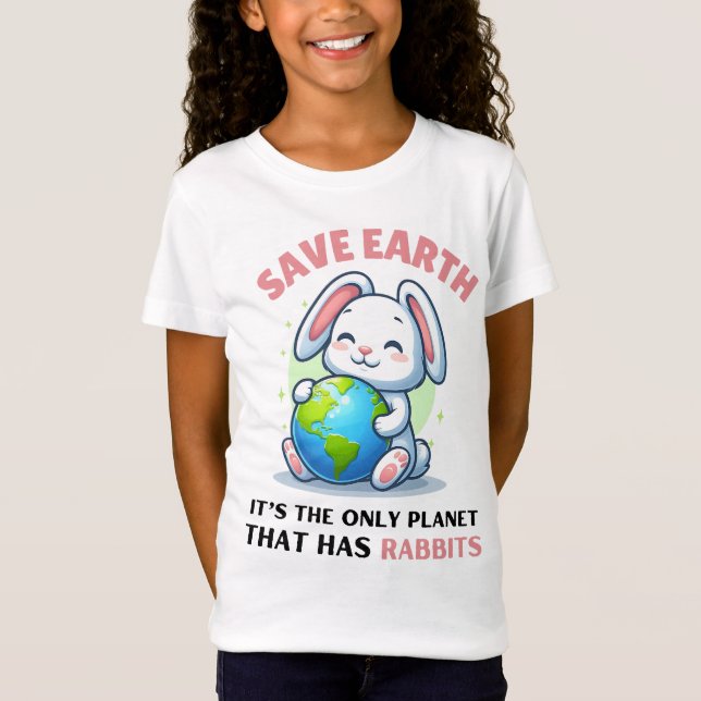 EARTH DAY 2025 CUTE RABBIT  T-Shirt (Front)