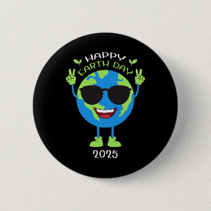 Earth Day 2025 Funny Earth Day Birthday Kids Boys  Button